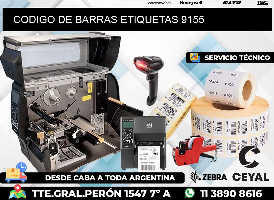 CODIGO DE BARRAS ETIQUETAS 9155