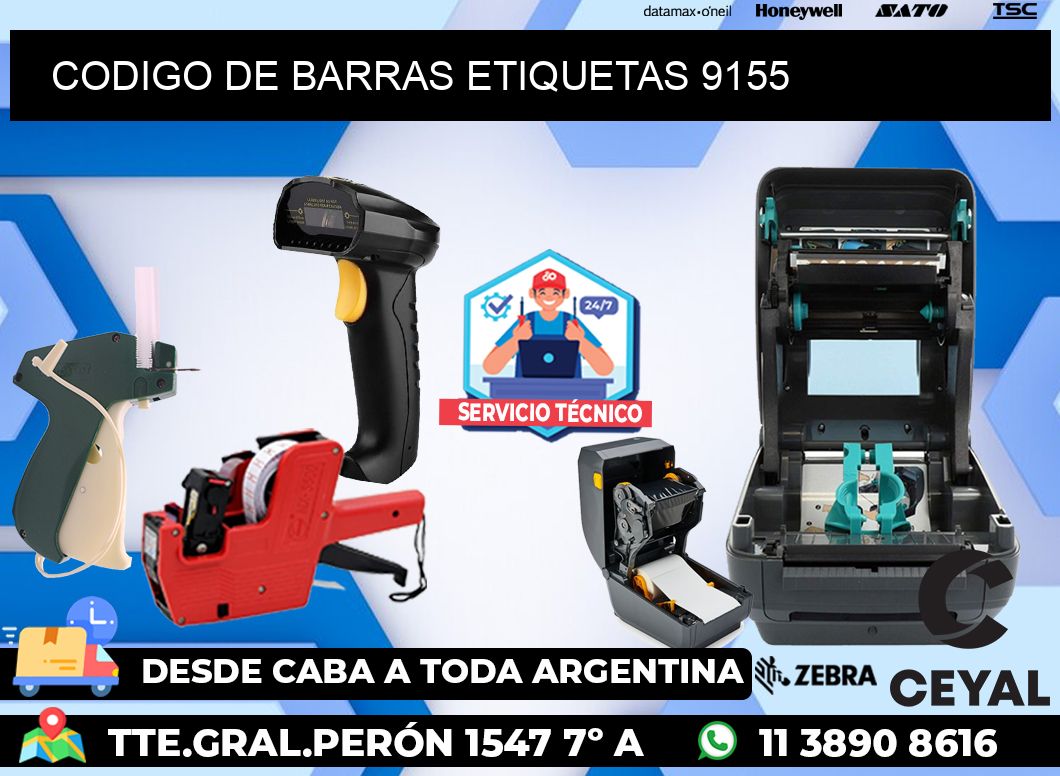 CODIGO DE BARRAS ETIQUETAS 9155