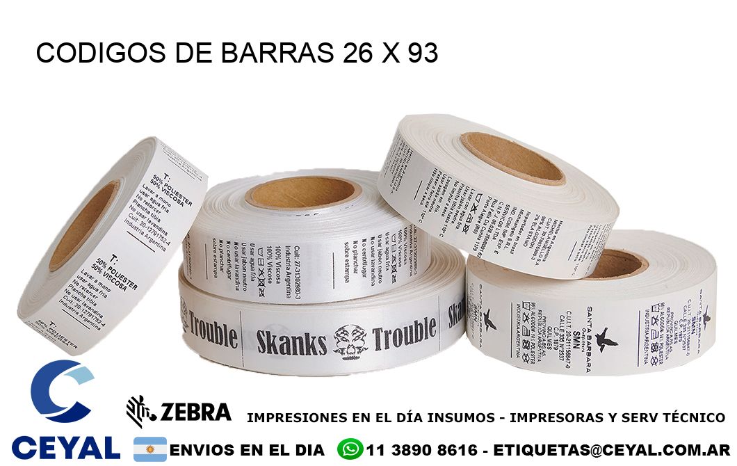 CODIGOS DE BARRAS 26 x 93