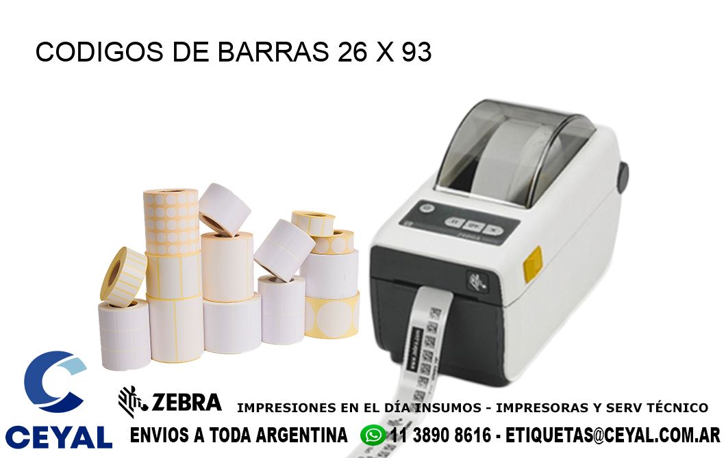 CODIGOS DE BARRAS 26 x 93