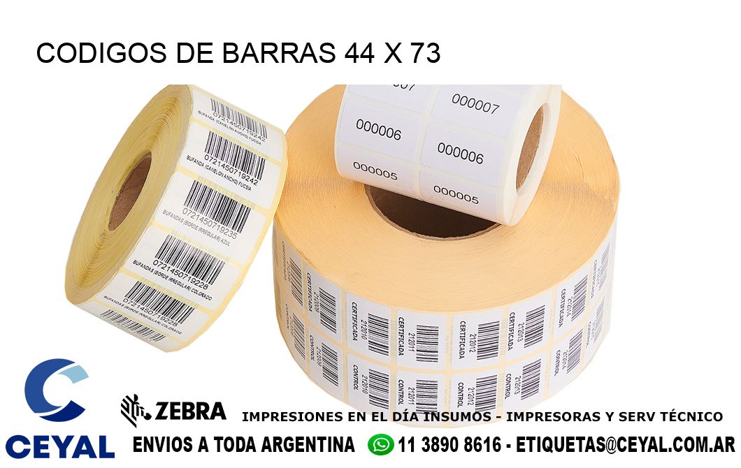 CODIGOS DE BARRAS 44 x 73