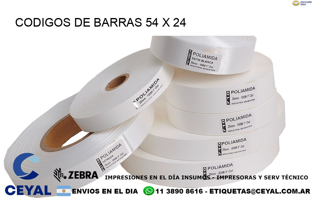 CODIGOS DE BARRAS 54 x 24