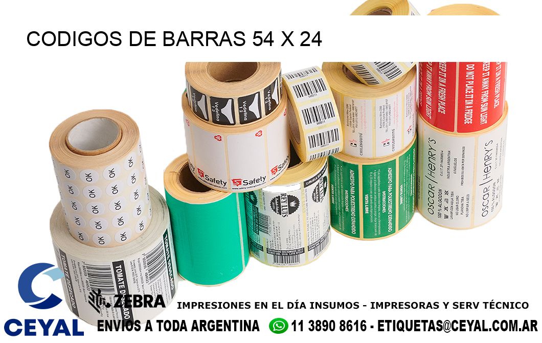 CODIGOS DE BARRAS 54 x 24