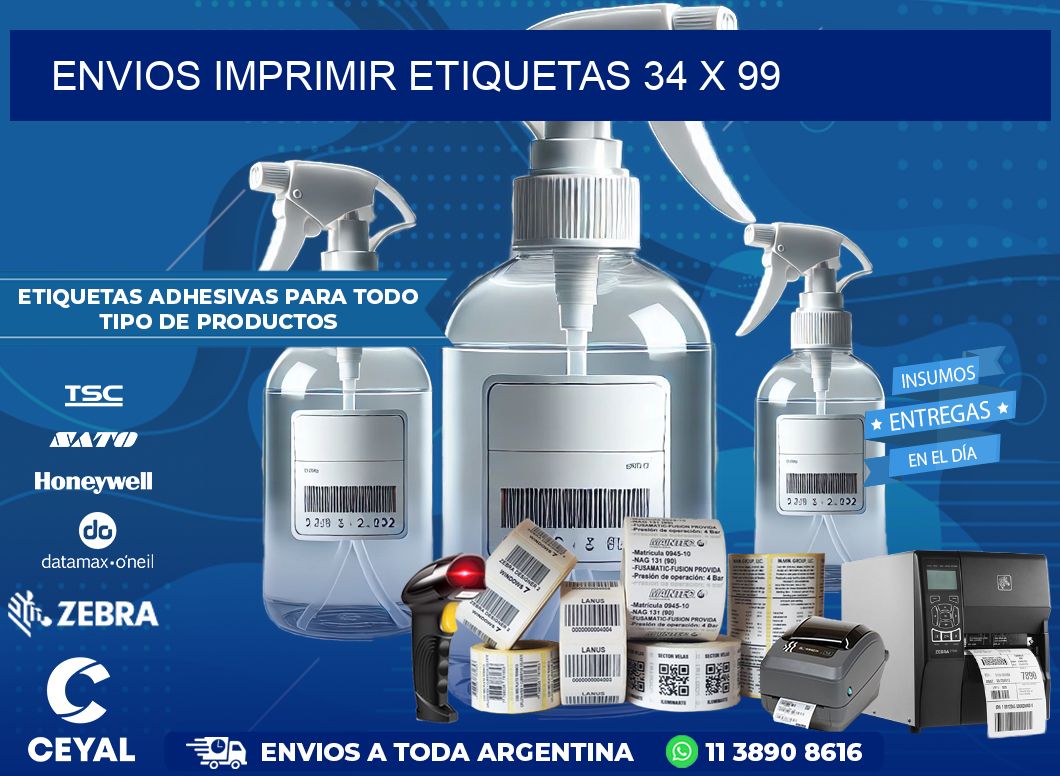 ENVIOS IMPRIMIR ETIQUETAS 34 x 99