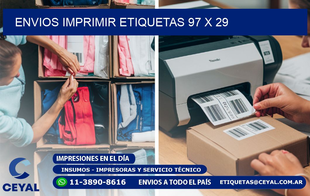 ENVIOS IMPRIMIR ETIQUETAS 97 x 29