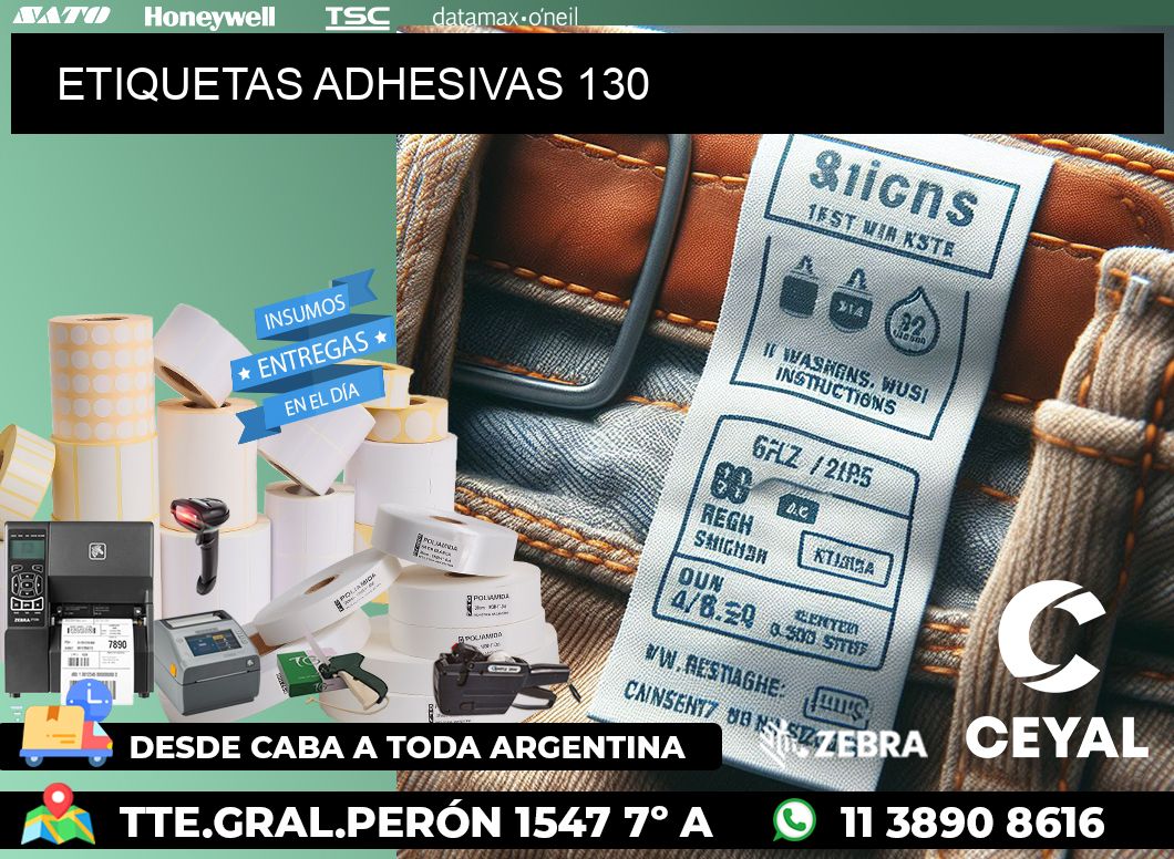 ETIQUETAS ADHESIVAS 130