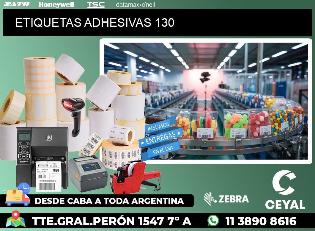 ETIQUETAS ADHESIVAS 130