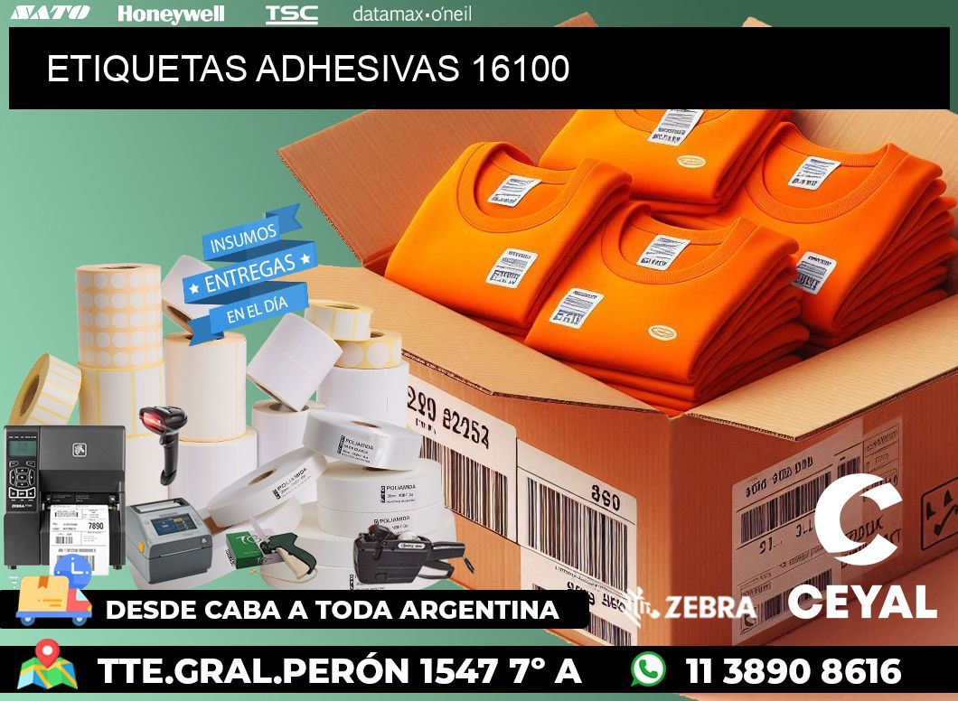 ETIQUETAS ADHESIVAS 16100