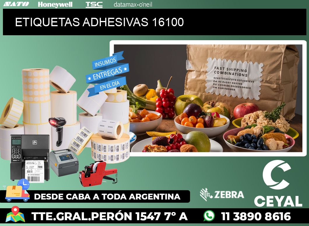 ETIQUETAS ADHESIVAS 16100