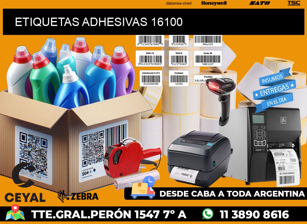 ETIQUETAS ADHESIVAS 16100