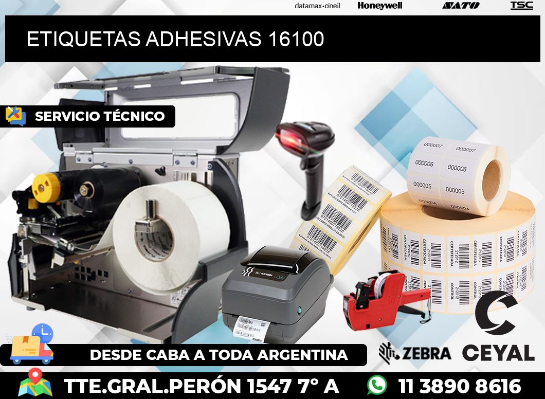 ETIQUETAS ADHESIVAS 16100