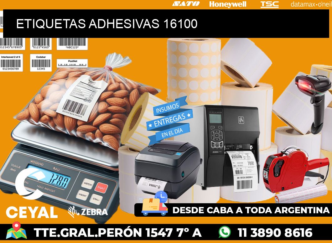 ETIQUETAS ADHESIVAS 16100