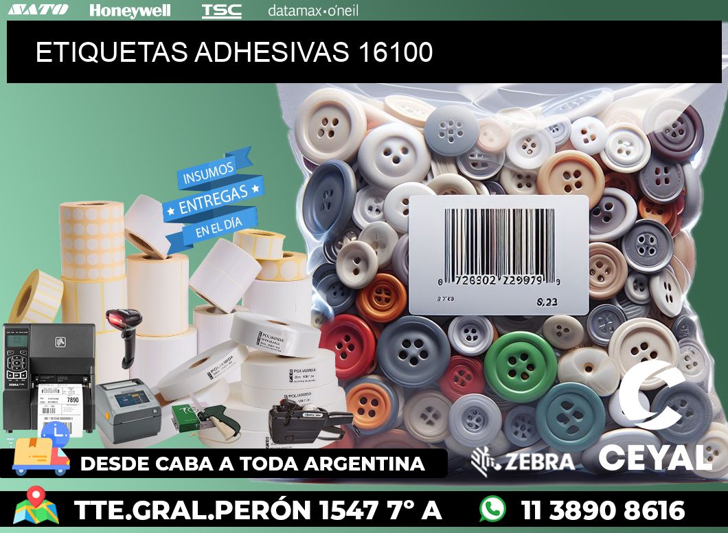 ETIQUETAS ADHESIVAS 16100