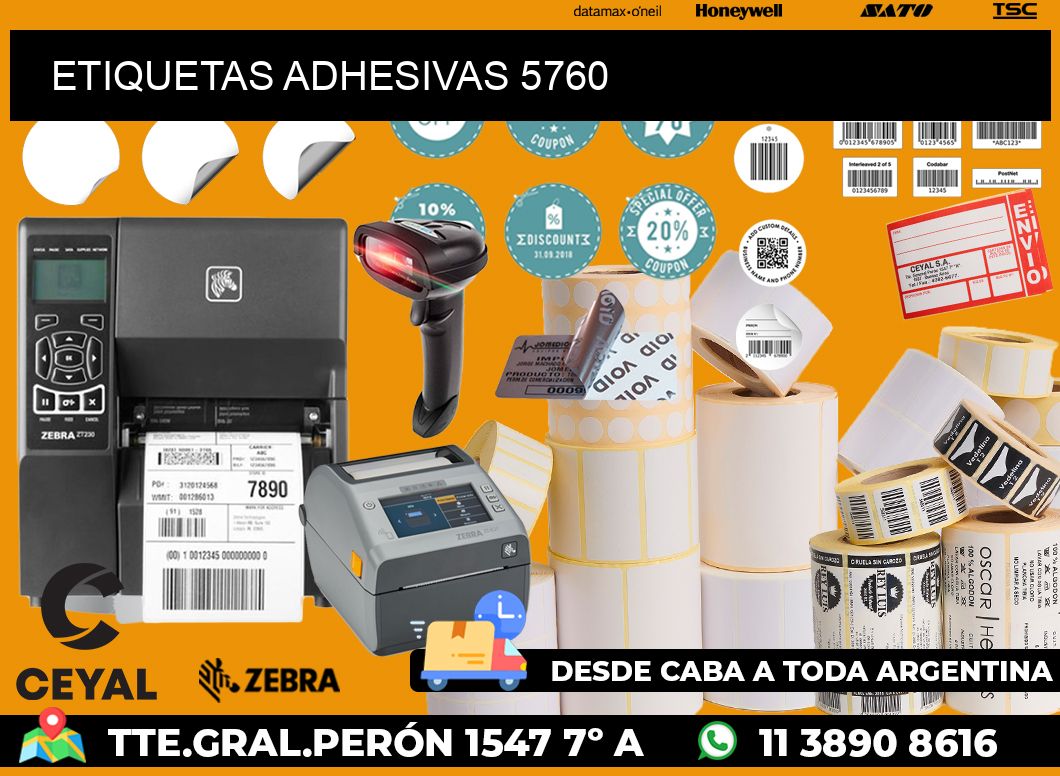 ETIQUETAS ADHESIVAS 5760