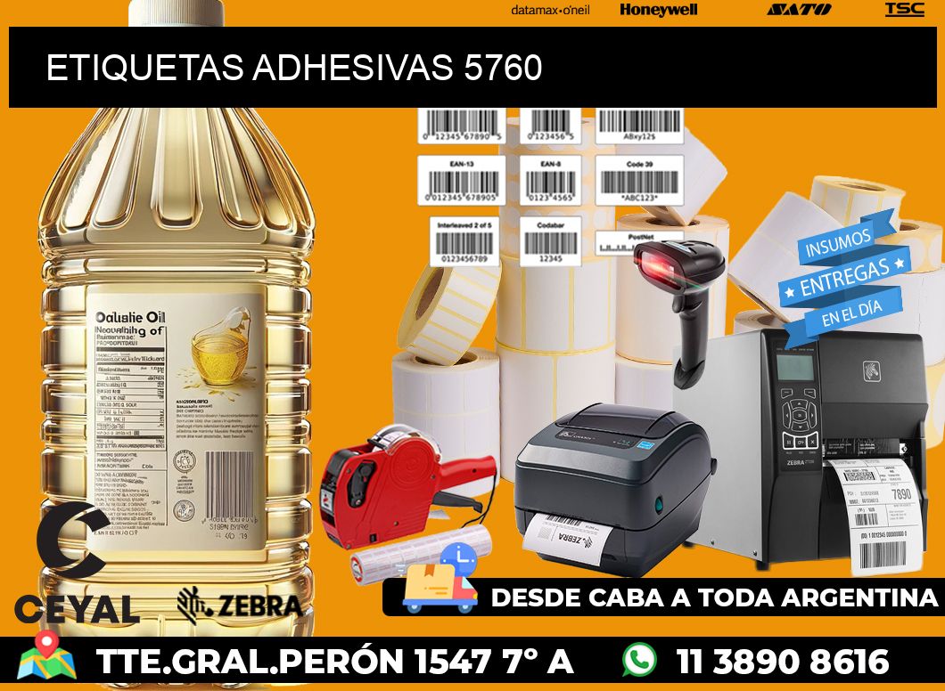 ETIQUETAS ADHESIVAS 5760