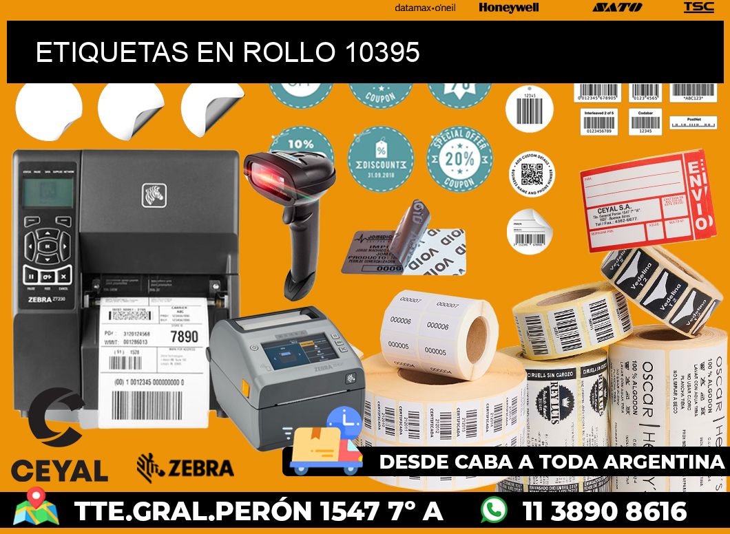 ETIQUETAS EN ROLLO 10395
