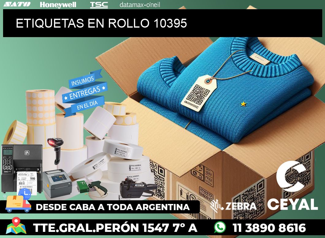 ETIQUETAS EN ROLLO 10395