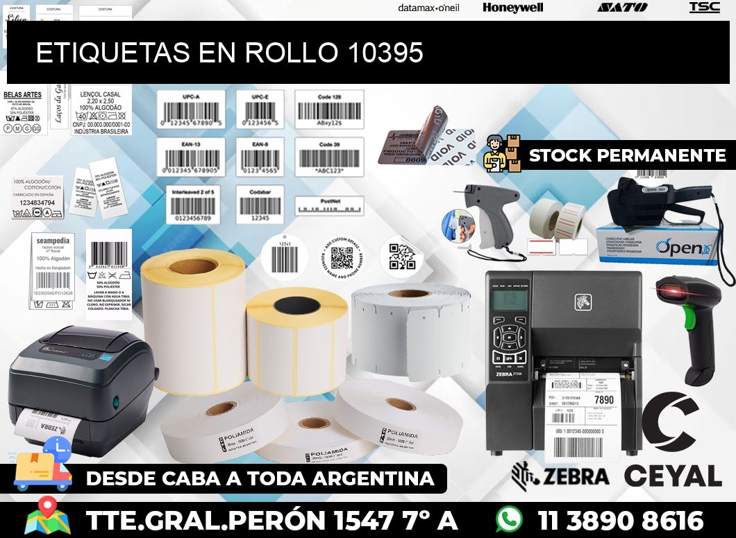 ETIQUETAS EN ROLLO 10395