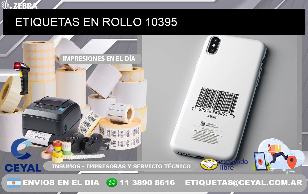 ETIQUETAS EN ROLLO 10395