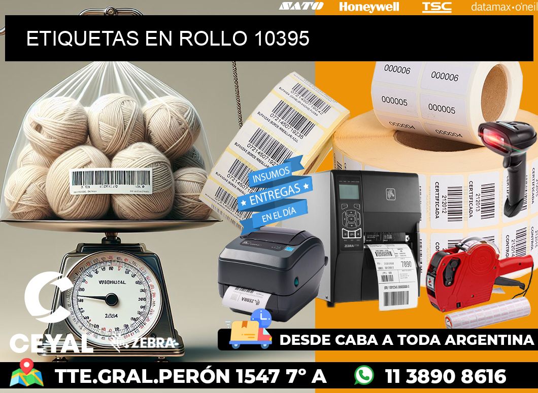 ETIQUETAS EN ROLLO 10395