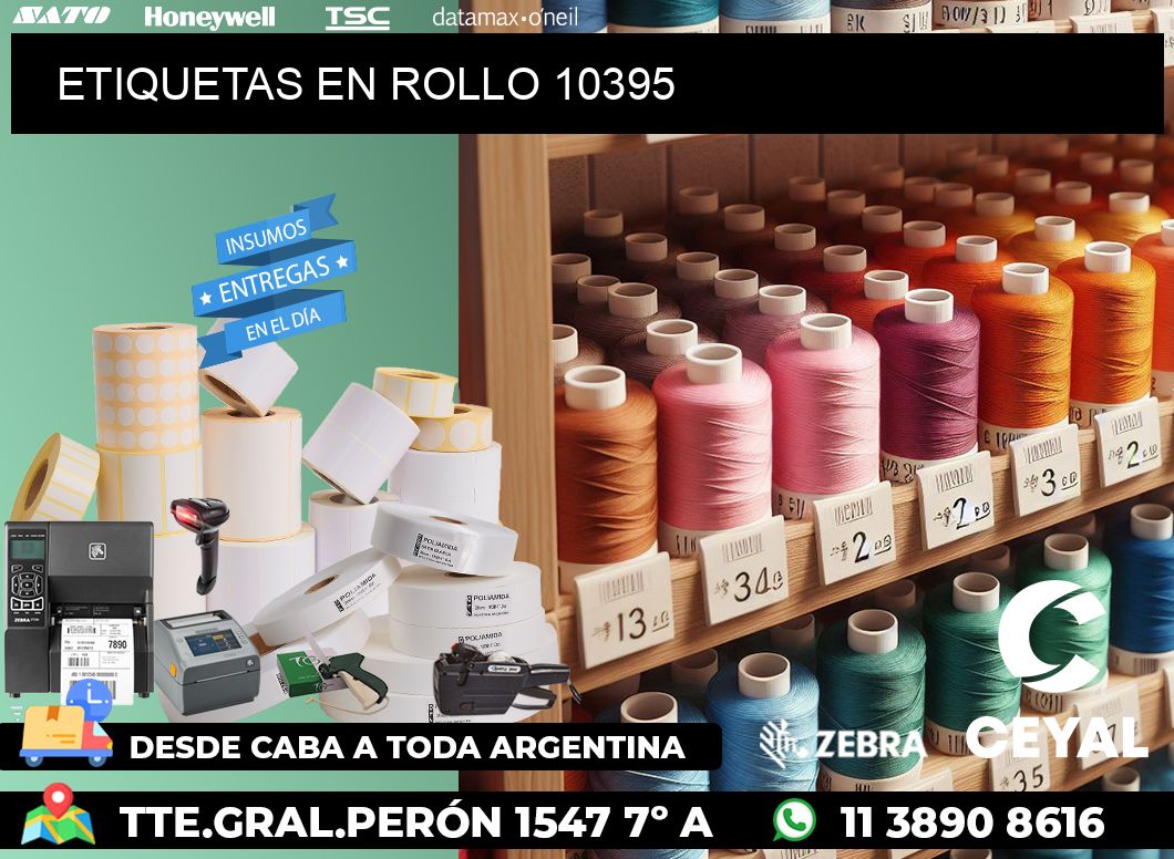 ETIQUETAS EN ROLLO 10395