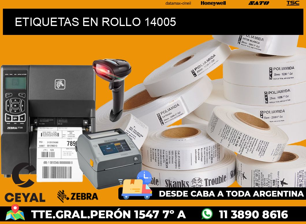 ETIQUETAS EN ROLLO 14005