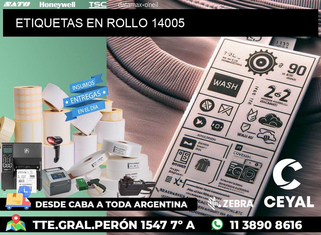 ETIQUETAS EN ROLLO 14005