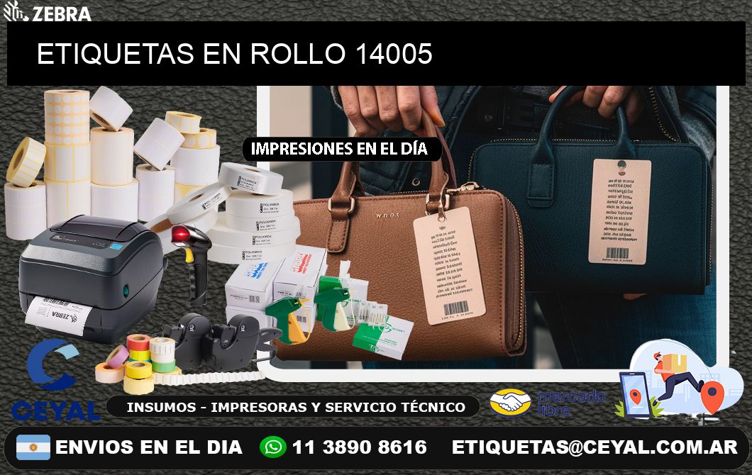 ETIQUETAS EN ROLLO 14005