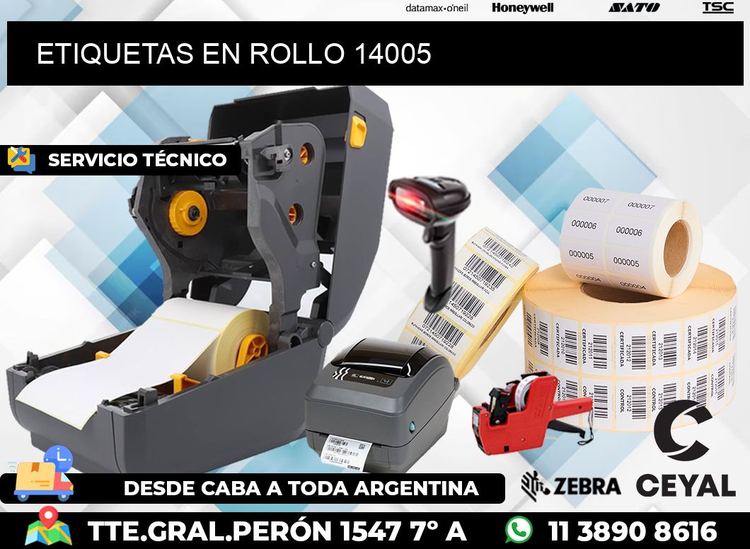 ETIQUETAS EN ROLLO 14005