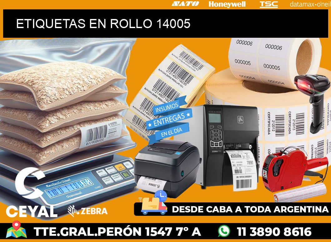 ETIQUETAS EN ROLLO 14005