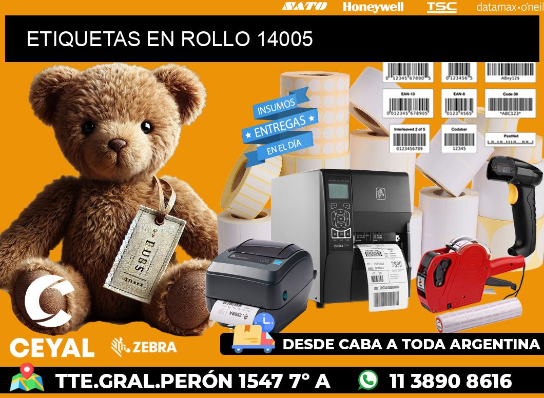 ETIQUETAS EN ROLLO 14005