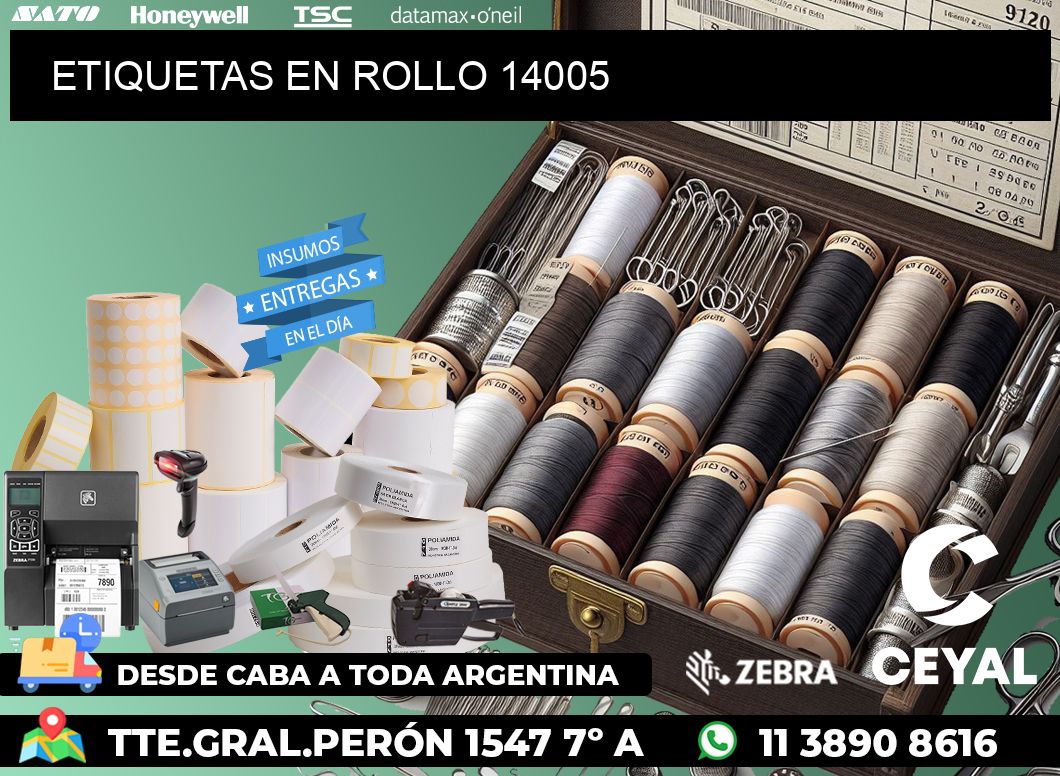 ETIQUETAS EN ROLLO 14005