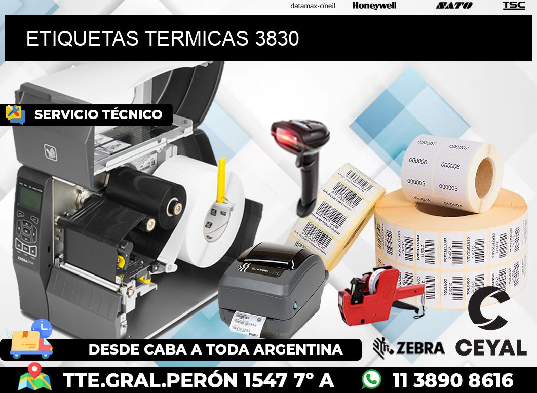 ETIQUETAS TERMICAS 3830