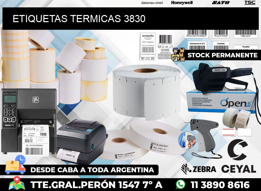 ETIQUETAS TERMICAS 3830