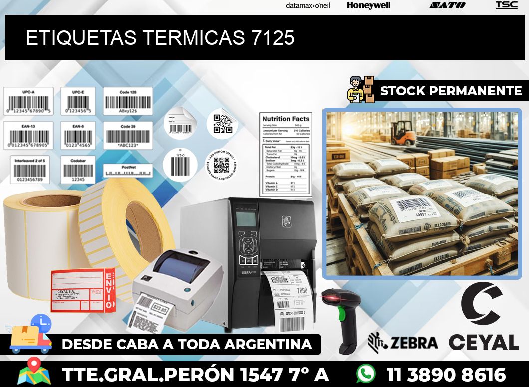 ETIQUETAS TERMICAS 7125