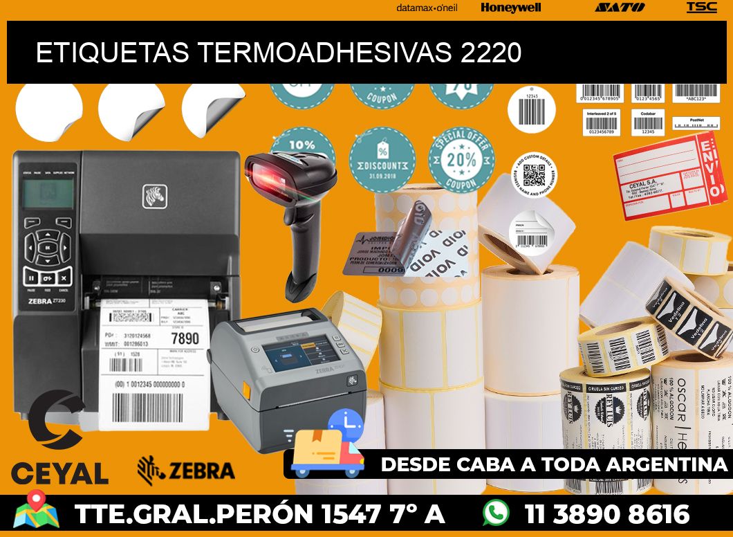 ETIQUETAS TERMOADHESIVAS 2220