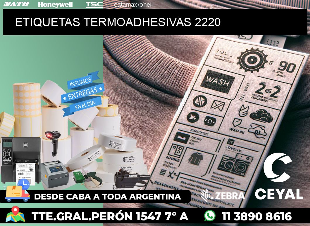 ETIQUETAS TERMOADHESIVAS 2220