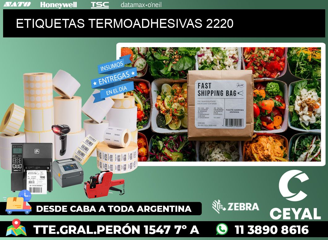 ETIQUETAS TERMOADHESIVAS 2220