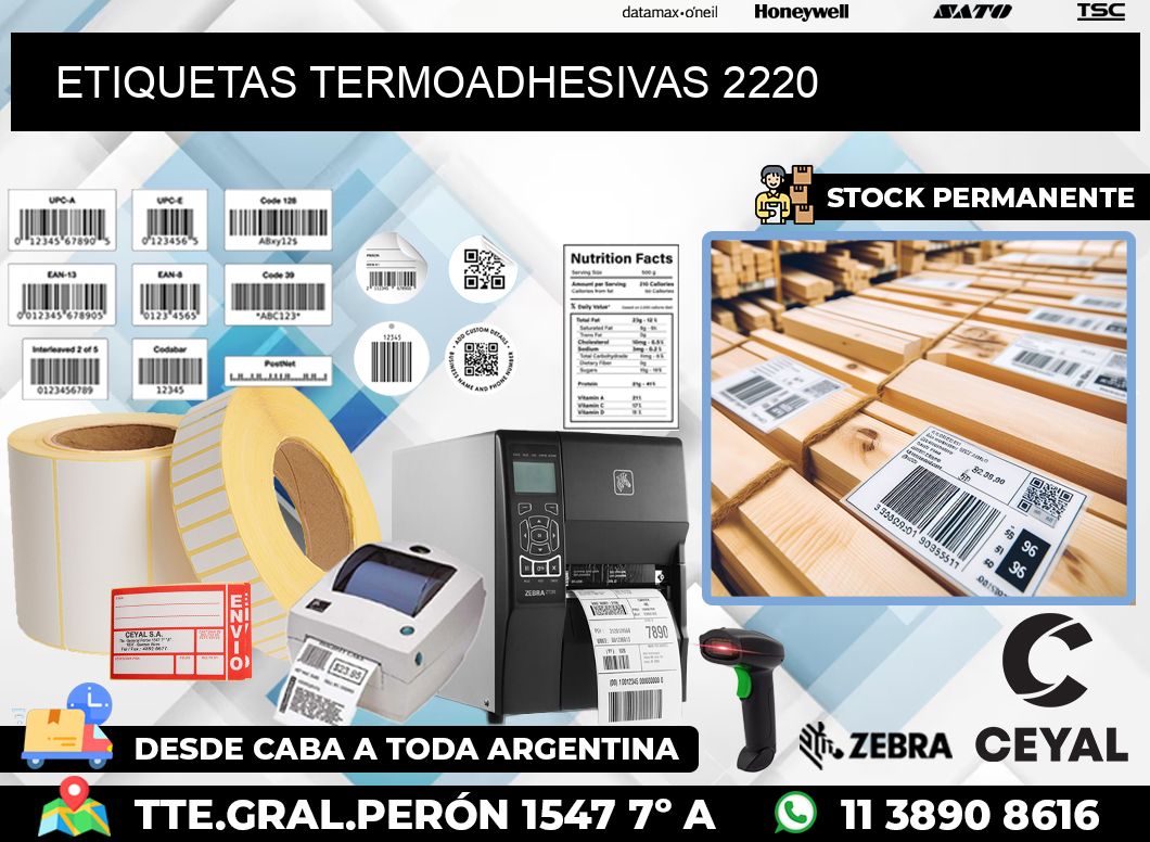 ETIQUETAS TERMOADHESIVAS 2220