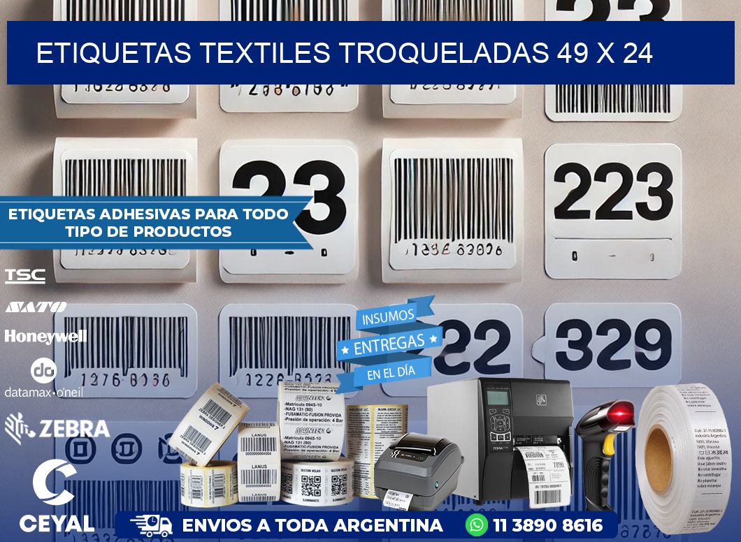 ETIQUETAS TEXTILES TROQUELADAS 49 x 24