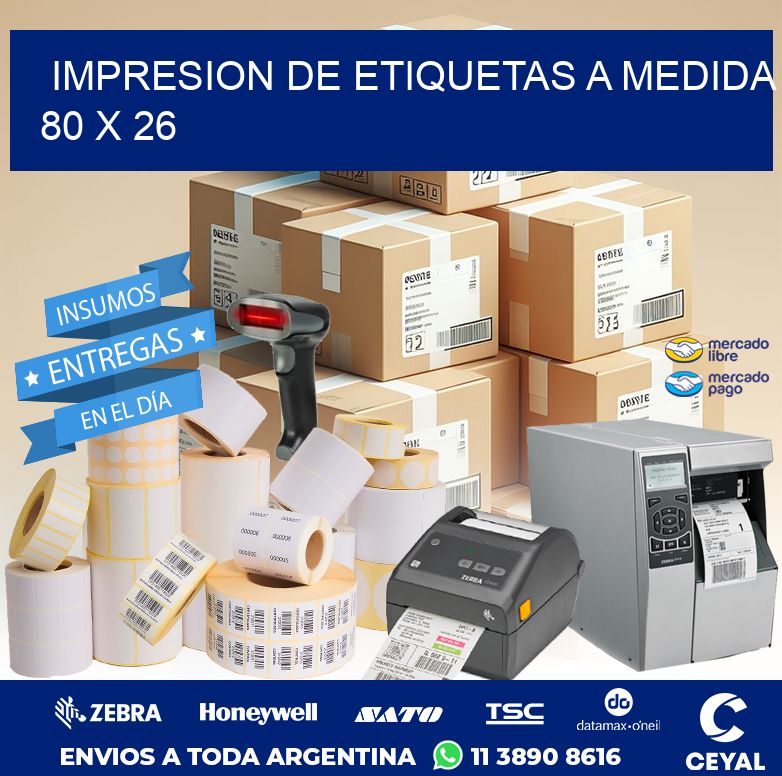 IMPRESION DE ETIQUETAS A MEDIDA 80 x 26