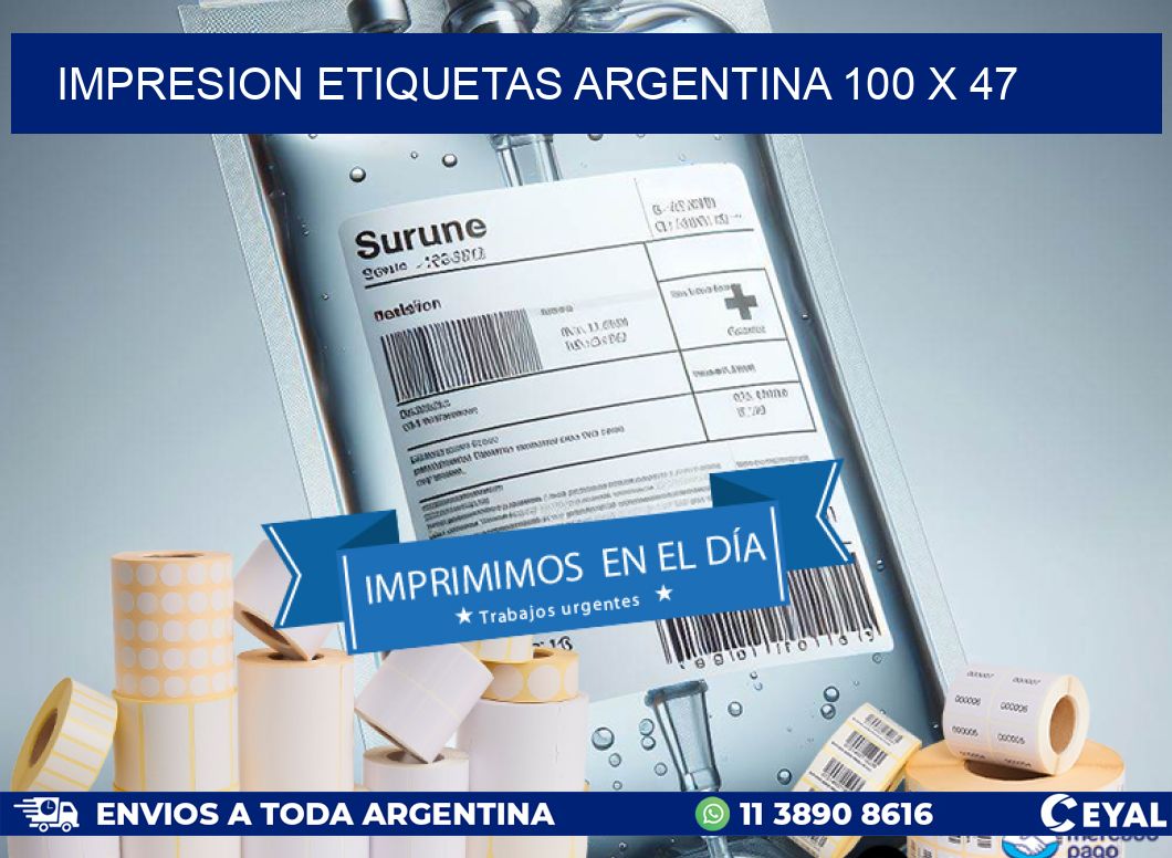 IMPRESION ETIQUETAS ARGENTINA 100 x 47