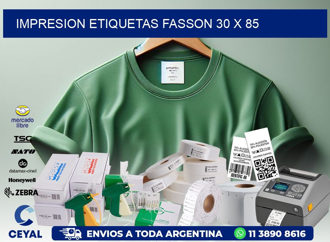 IMPRESION ETIQUETAS FASSON 30 x 85