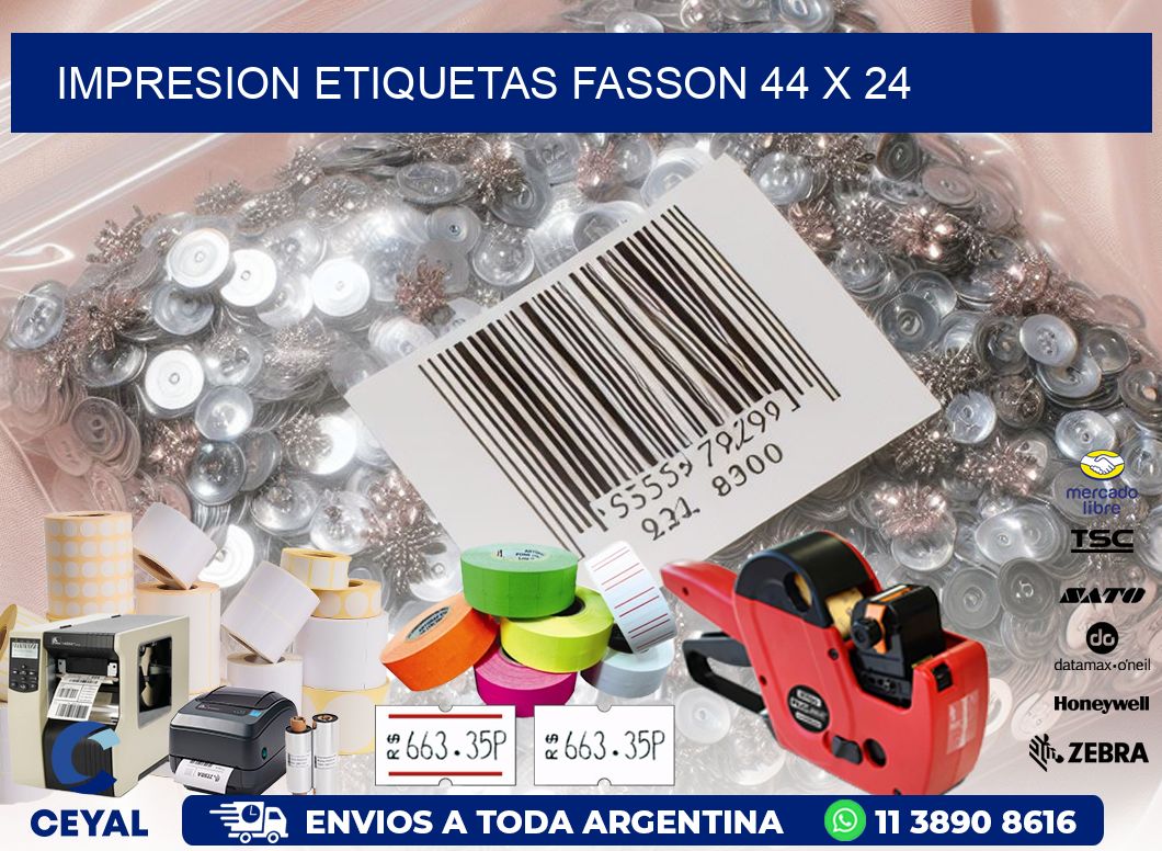 IMPRESION ETIQUETAS FASSON 44 x 24