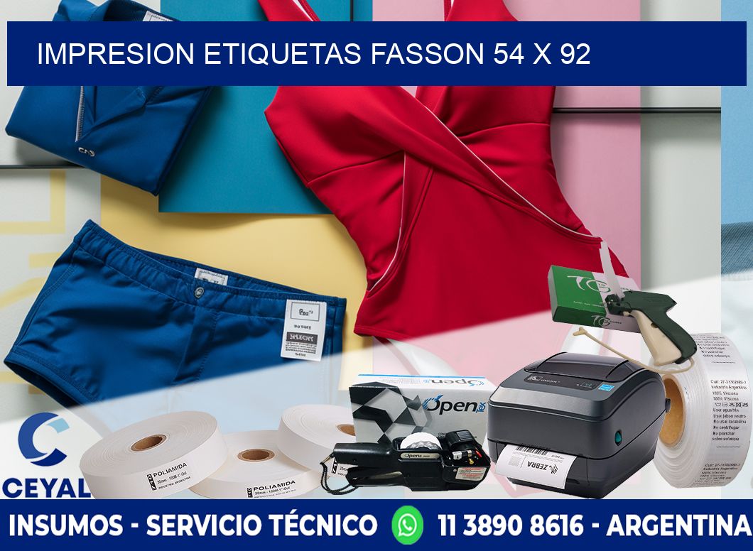 IMPRESION ETIQUETAS FASSON 54 x 92