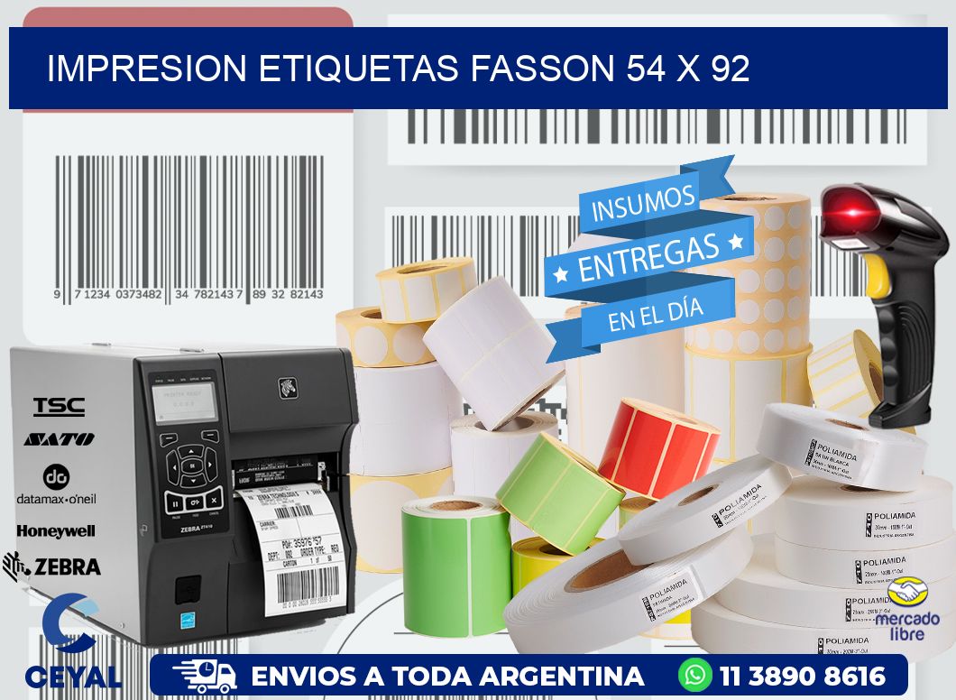 IMPRESION ETIQUETAS FASSON 54 x 92