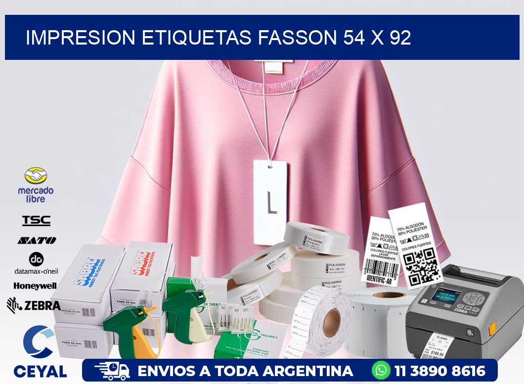 IMPRESION ETIQUETAS FASSON 54 x 92