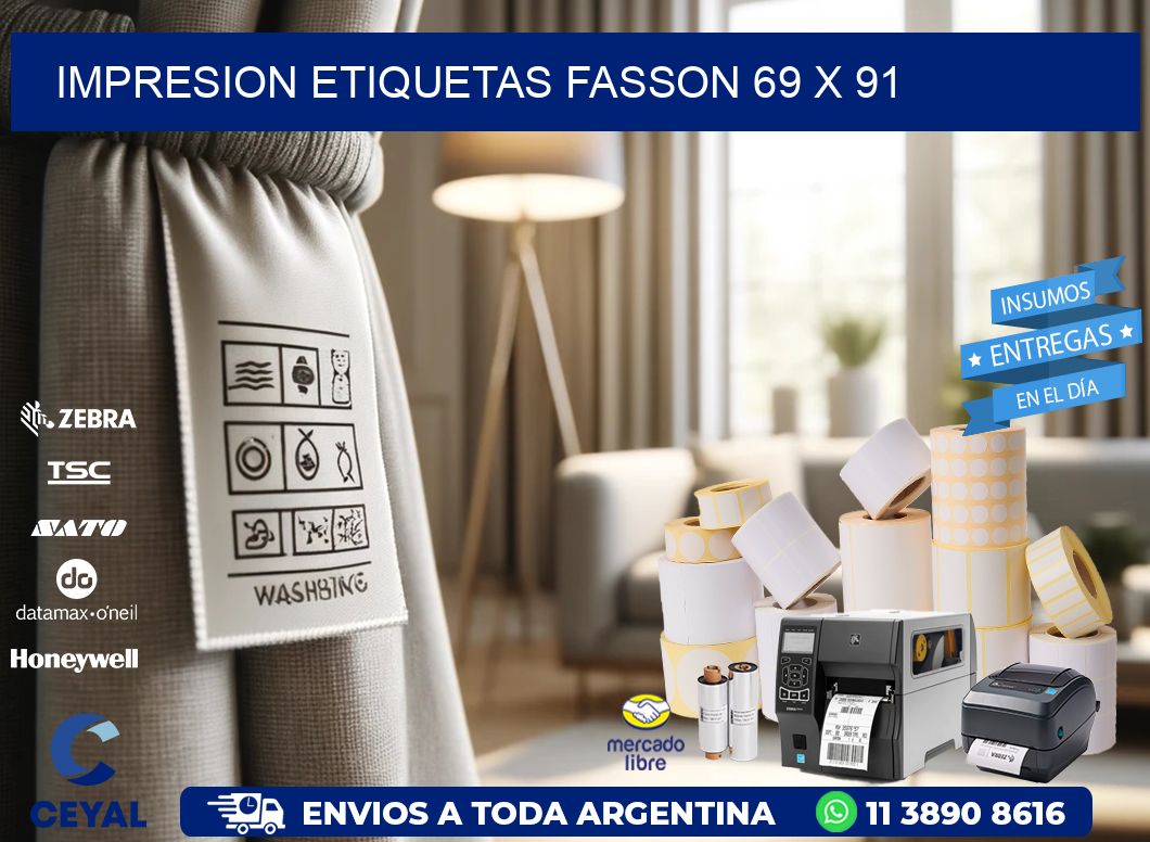 IMPRESION ETIQUETAS FASSON 69 x 91