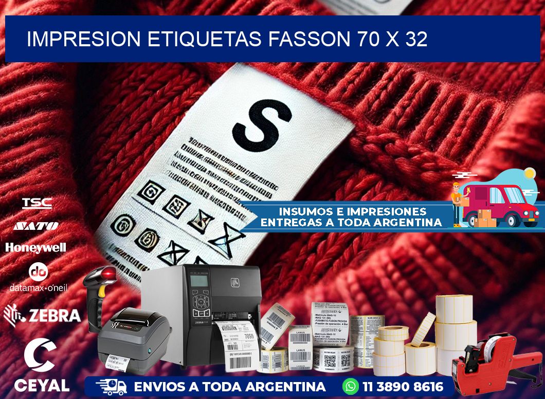 IMPRESION ETIQUETAS FASSON 70 x 32