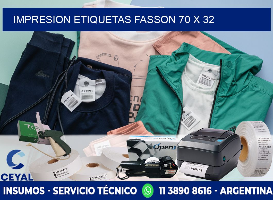 IMPRESION ETIQUETAS FASSON 70 x 32